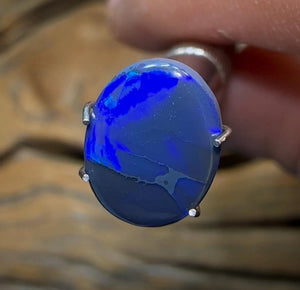 2cts - Solid Lightning Ridge Black Opal - Opal Whisperers