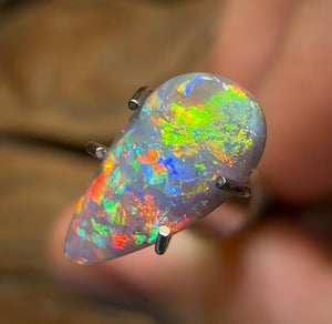 0.8cts - Red Fire 🔥 Solid Lightning Ridge Black Opal - Opal Whisperers