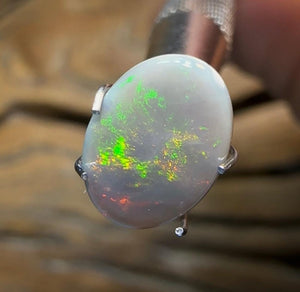 1.7cts - Lightning Ridge Solid Semi Black Opal - Opal Whisperers