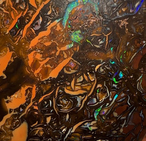 31.8cts - Spot the picture! Queensland Boulder Australian Opal. Wow Tribal Pattern - Opal Whisperers