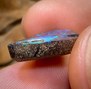 The 9.8cts - Top Electric Green Blue Australian Black Boulder Opal - Opal Whisperers
