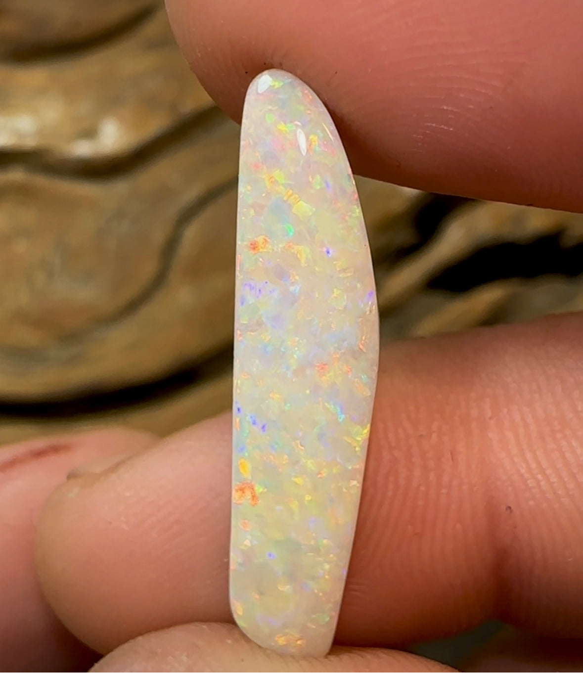 7.2cts Mintabie white Opal Opalwhisperers