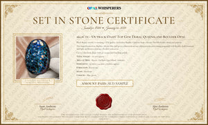 “Set in Stone” - Private Collector Acquisition - 2.3cts Gem Lightning Ridge Black Opal