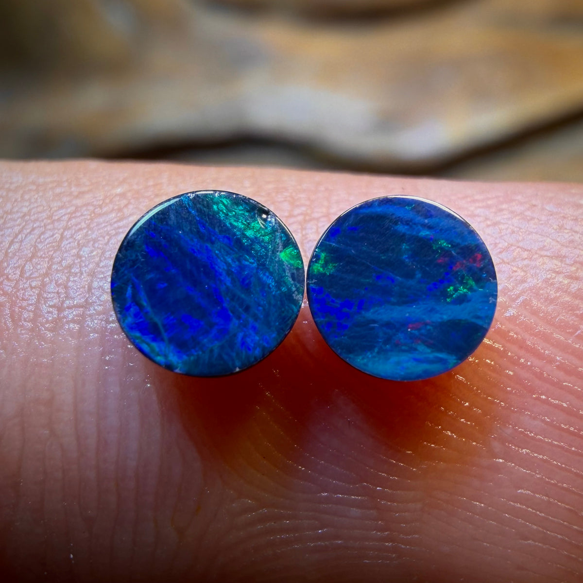 0.31cts - Australian Boulder Opal Doublet Pair