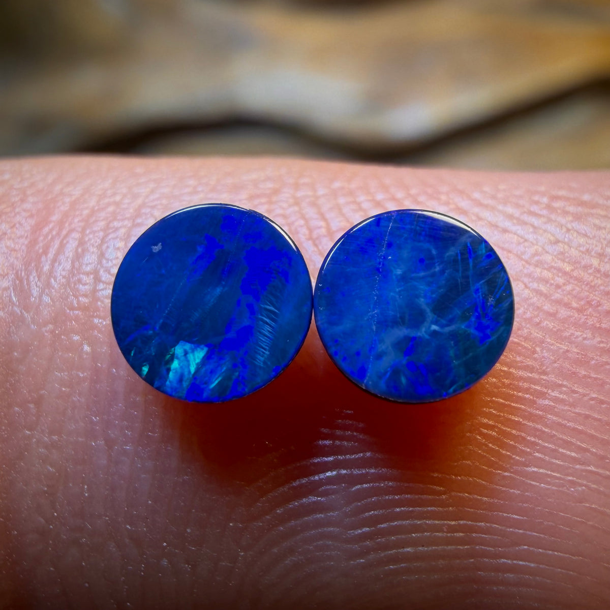 0.65cts - Australian Boulder Opal Doublet Pair