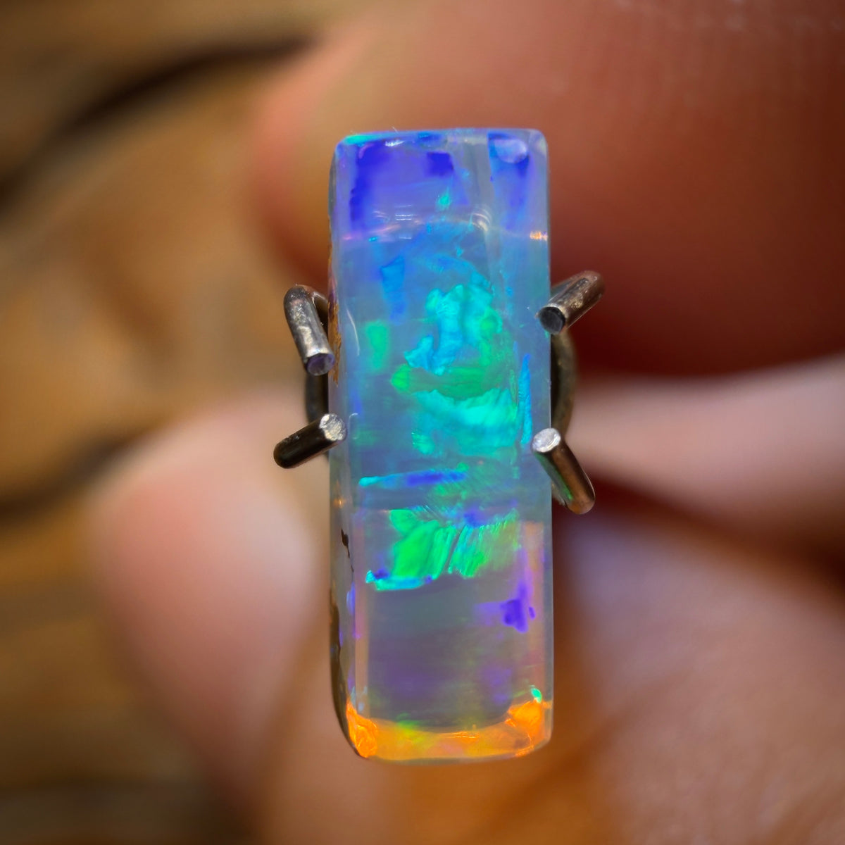 0.8cts - Solid Australian Boulder Pipe Crystal Opal
