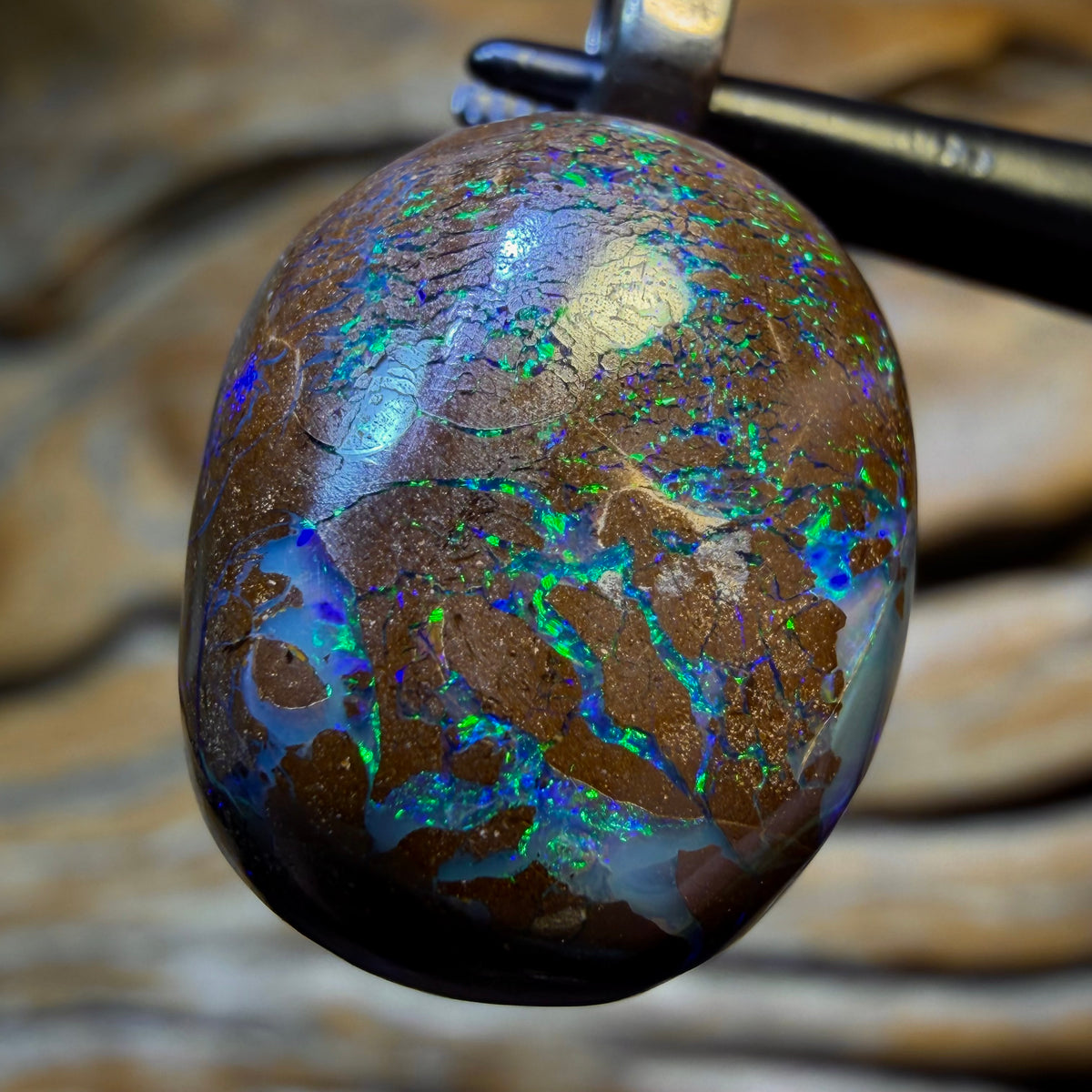OpalFest WildCard! 20.1cts - Solid Queensland Boulder Opal Pendant