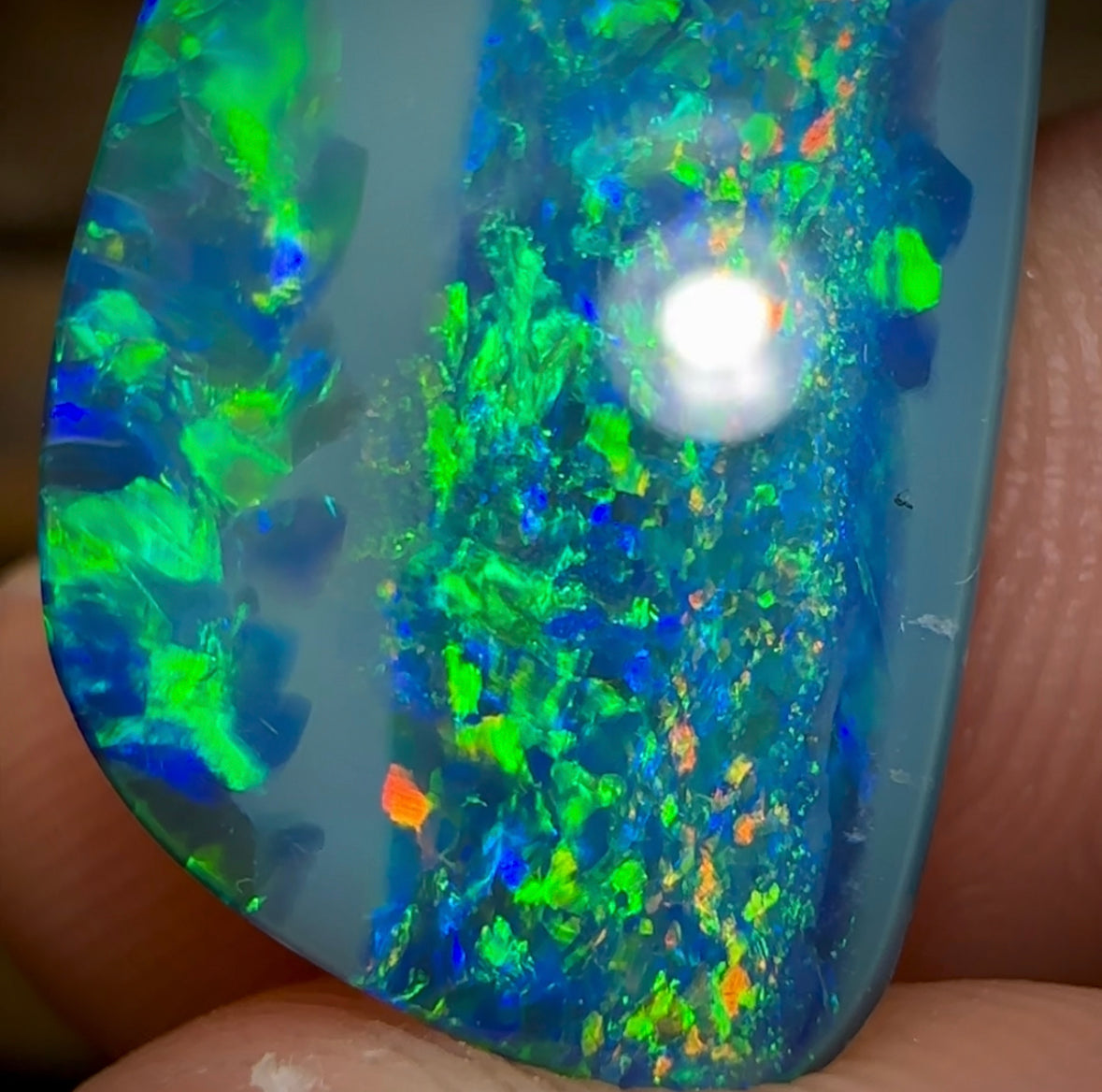 12.4cts - TOP Australian Boulder Opal Doublet Landscape Picture Stone - Opal Whisperers