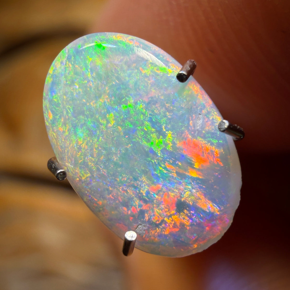 Alex Auction 0.9 cts - Opale de cristal d'Australie du Sud de Coober Pedy