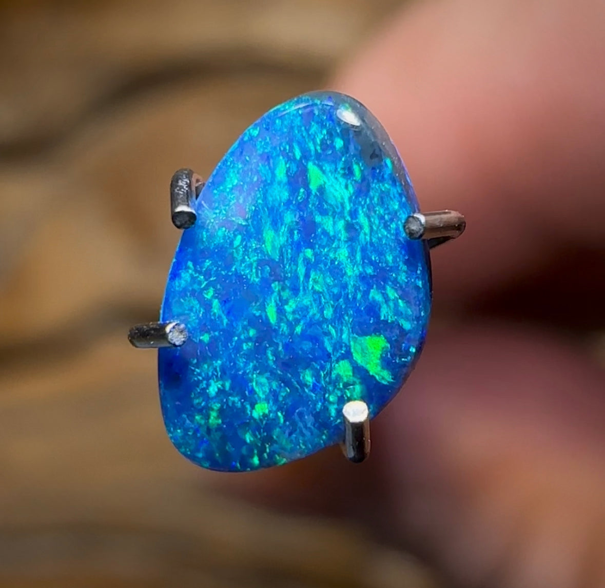 0.65cts - Lightning Ridge Black Opal - Opal Whisperers