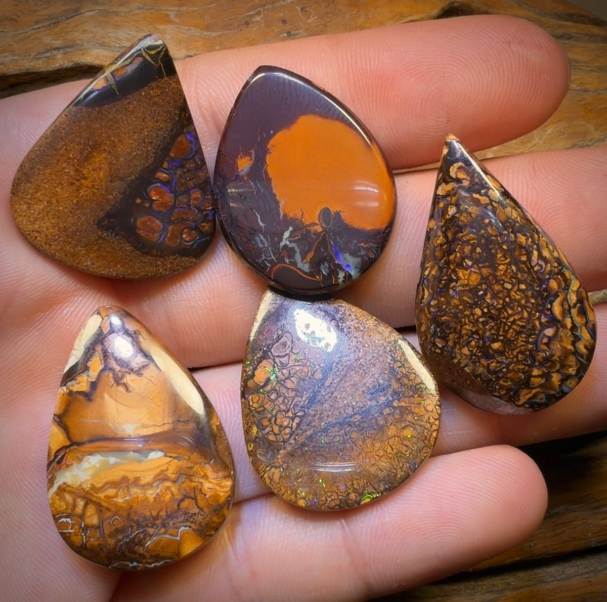 175.8cts - 5x Australian Tribal Boulder Opal’s. Wholesale Dealers Parcel