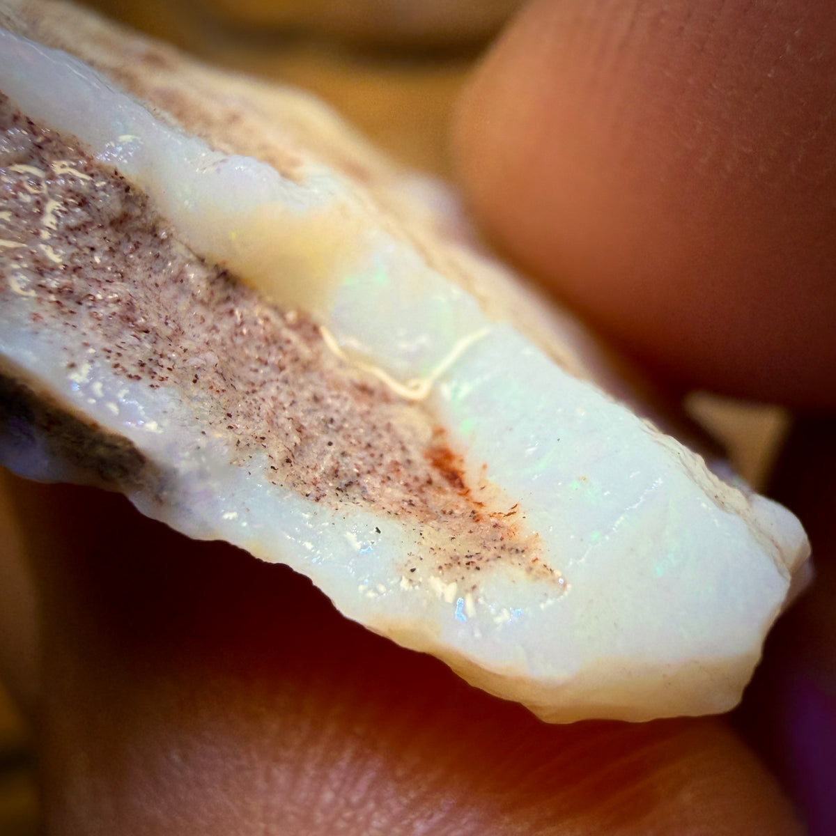 34.4cts - South Australian White Opal Rough Piece