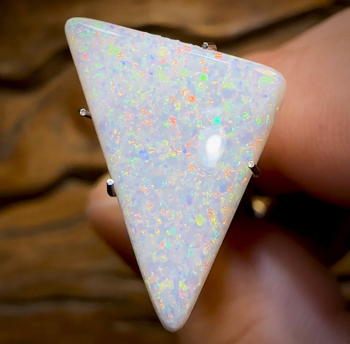 3.1cts - South Australian White Opal from Coober Pedy. Double Sided - Opal Whisperers
