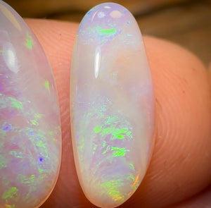 2.9cts - Lightning Ridge Crystal Opal Pair