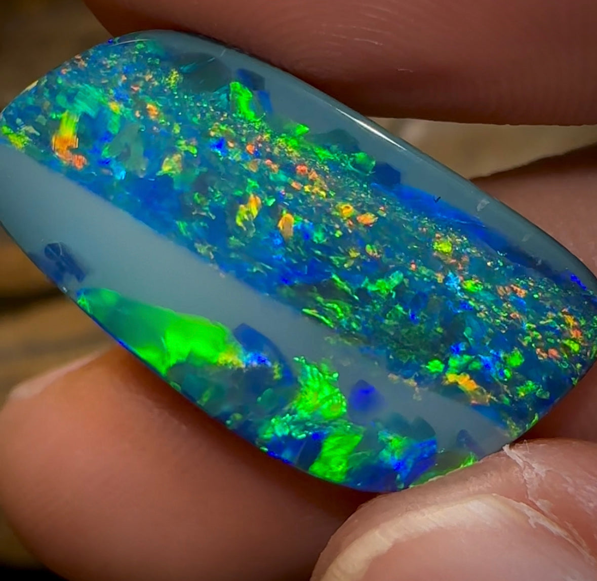 12.4cts - TOP Australian Boulder Opal Doublet Landscape Picture Stone - Opal Whisperers