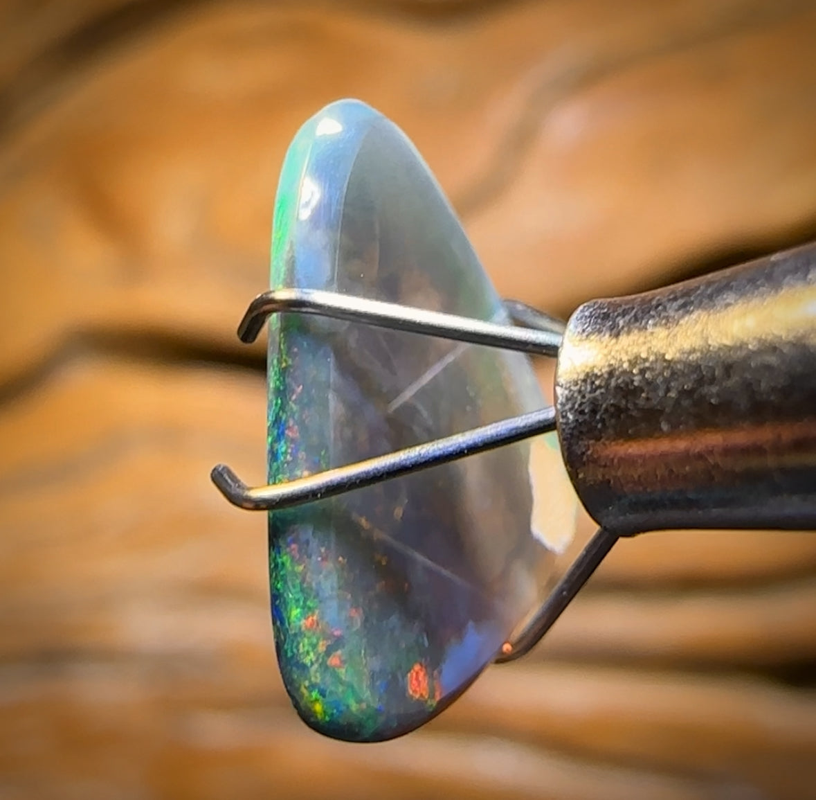 1.65cts - Rare Gem South Australian Black Crystal Opal