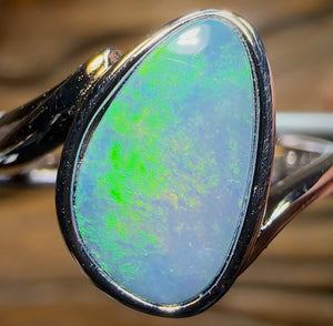 Sterling Silver - Queensland Boulder Opal Doublet Ring. Bargain Line