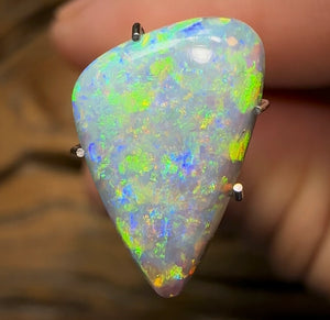 2.9cts - Lightning Ridge Solid Semi Black Opal - Opal Whisperers