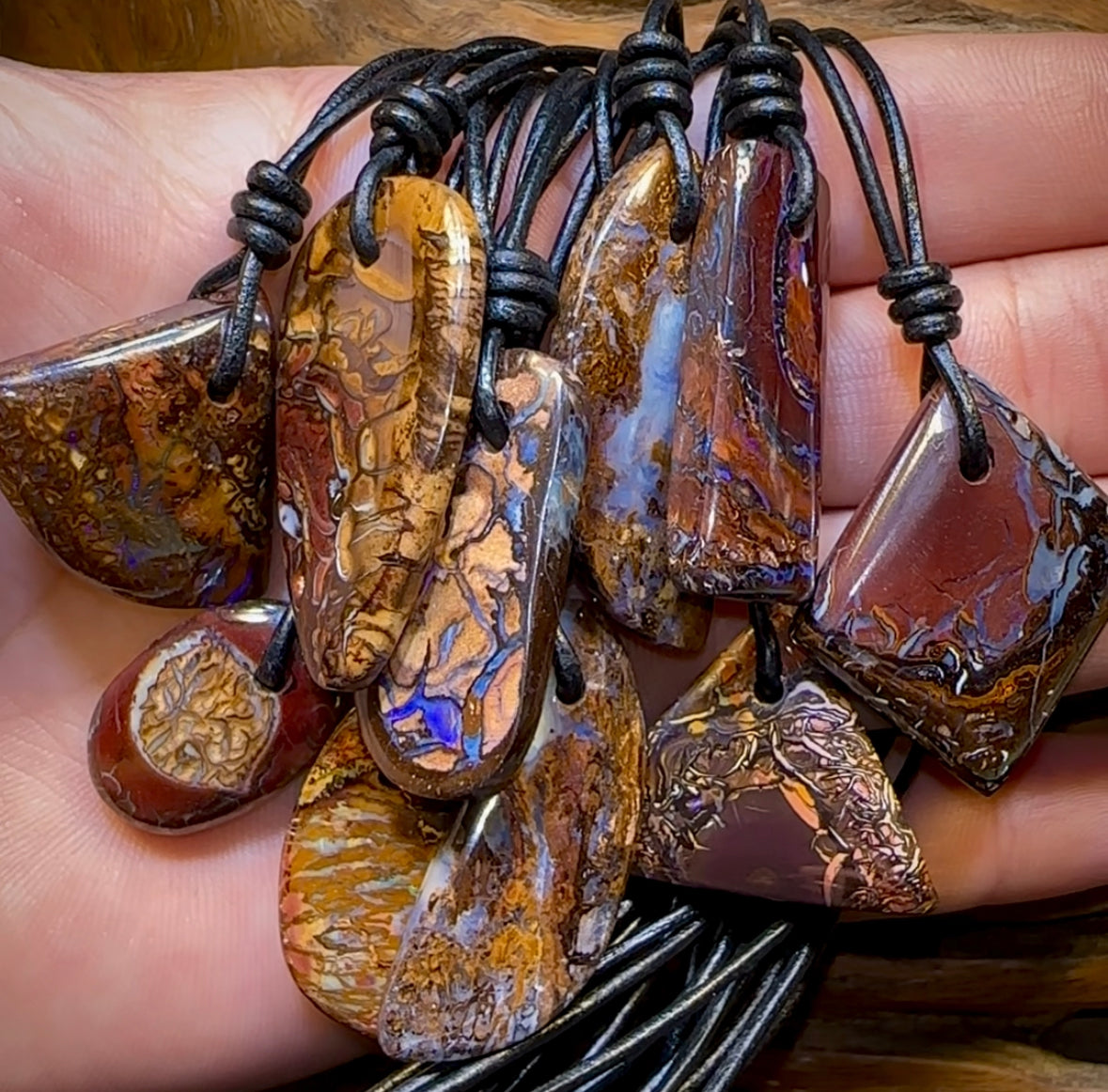 10x Drilled Yowah Boulder Opals. Bulk Wholesale Dealers Package BARGAIN - Opal Whisperers