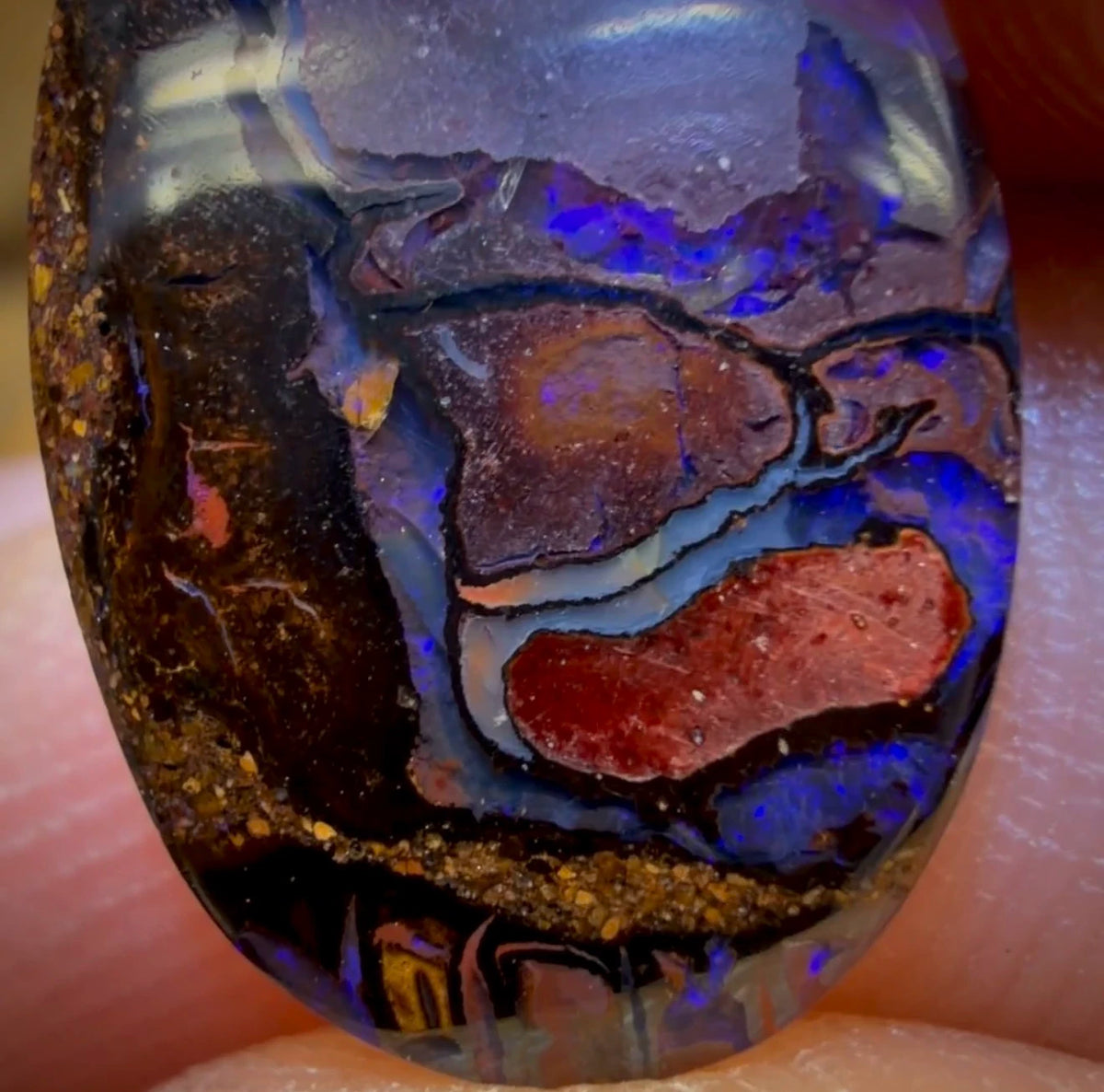 Half Price Card! 3.5cts - Tribal Yowah Nut Opal. Australian Boulder Opal