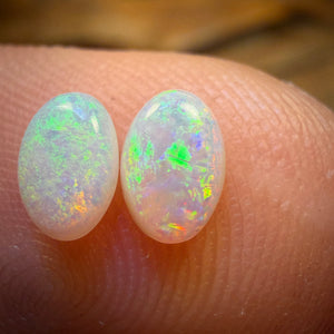 0.5cts - South Australian White Opal Pair