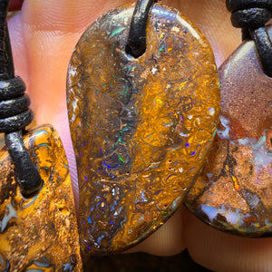 🔒5x Drilled Boulder Opals. Bulk Wholesale Parcel BARGAIN