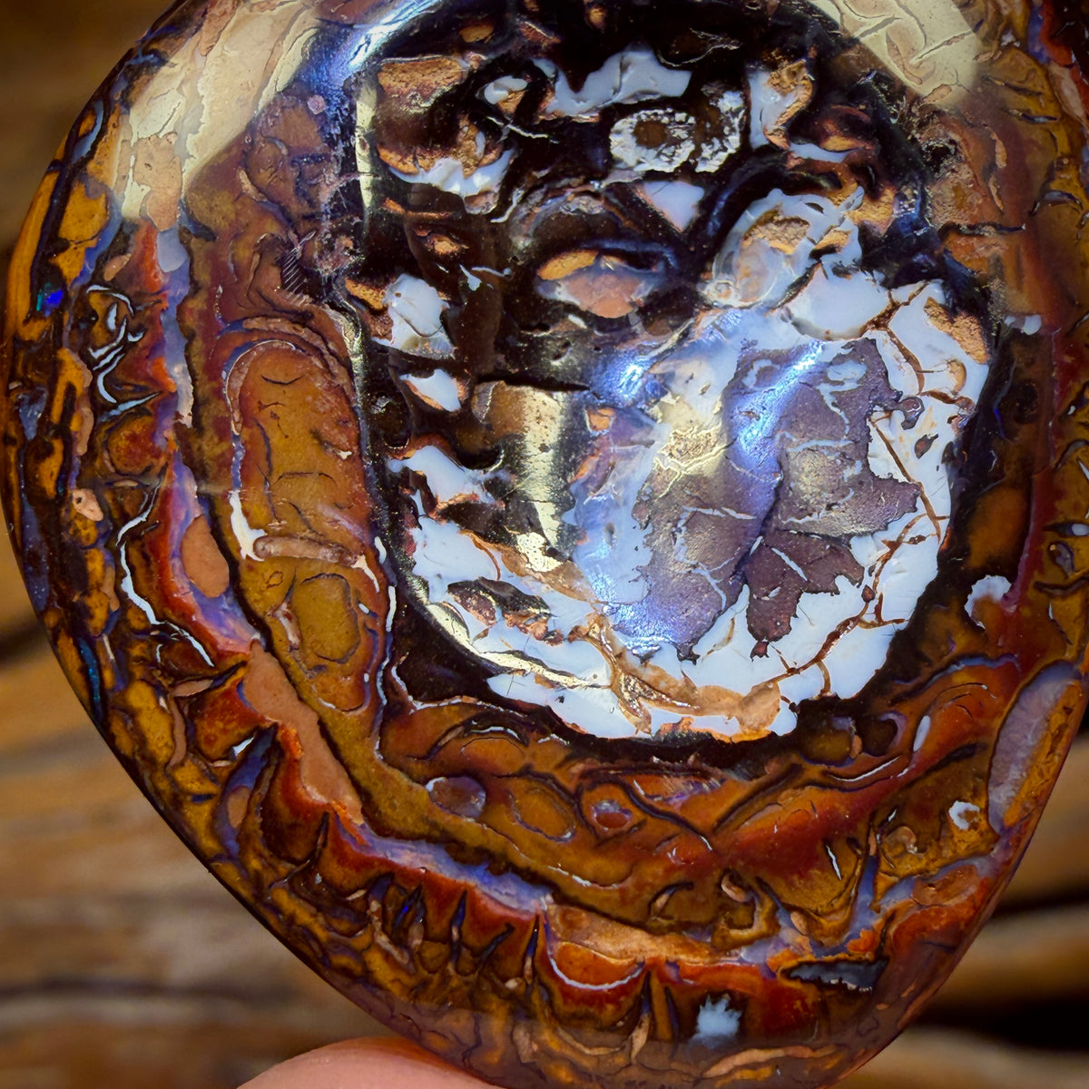Bargain Card! 76.1cts - Spot the Picture Tribal Queensland Boulder Opal from Yowah. Double Sided