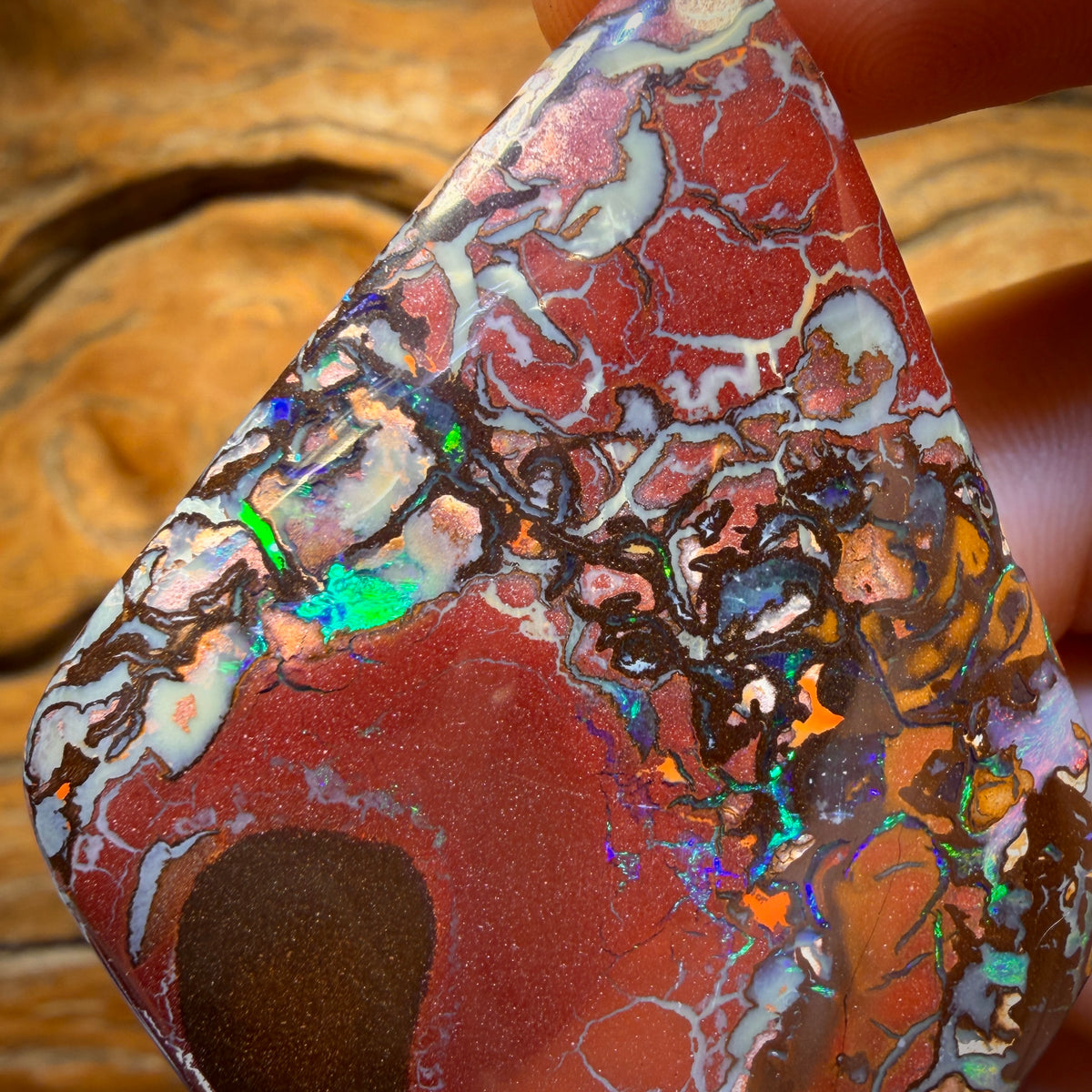 325.1cts - Top Tribal Massive Australian Boulder Opal Polished Specimen