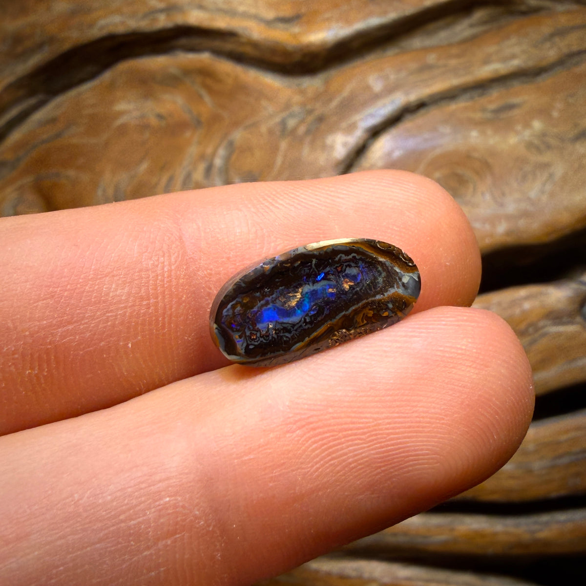 6.1cts - Dark Tribal Yowah Nut Opal. Australian Opal
