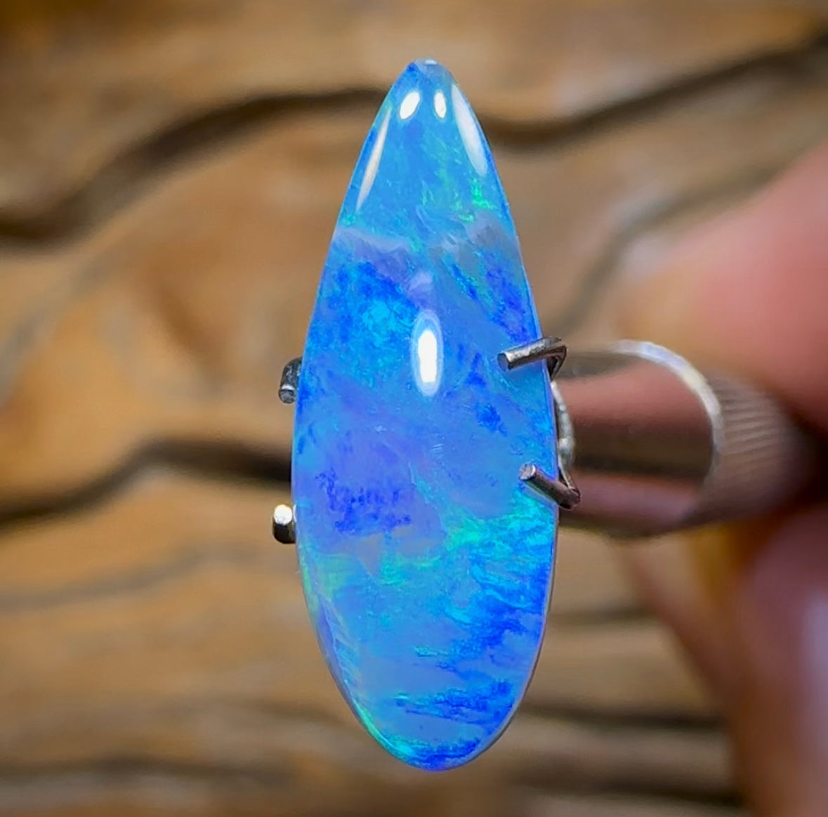 2.3cts - Lightning Ridge Semi Black Opal - Opal Whisperers