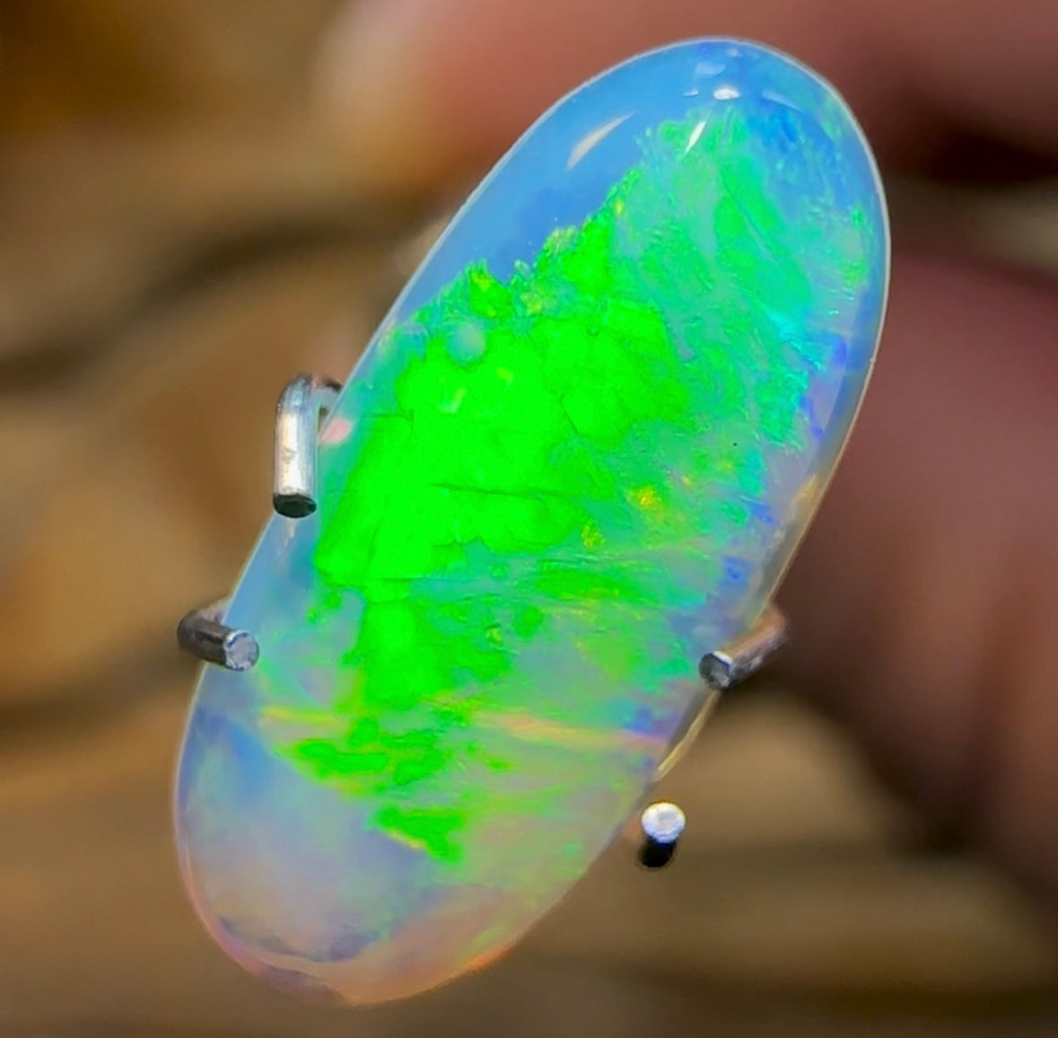 0.85cts - Lightning Ridge Crystal Opal - Opal Whisperers