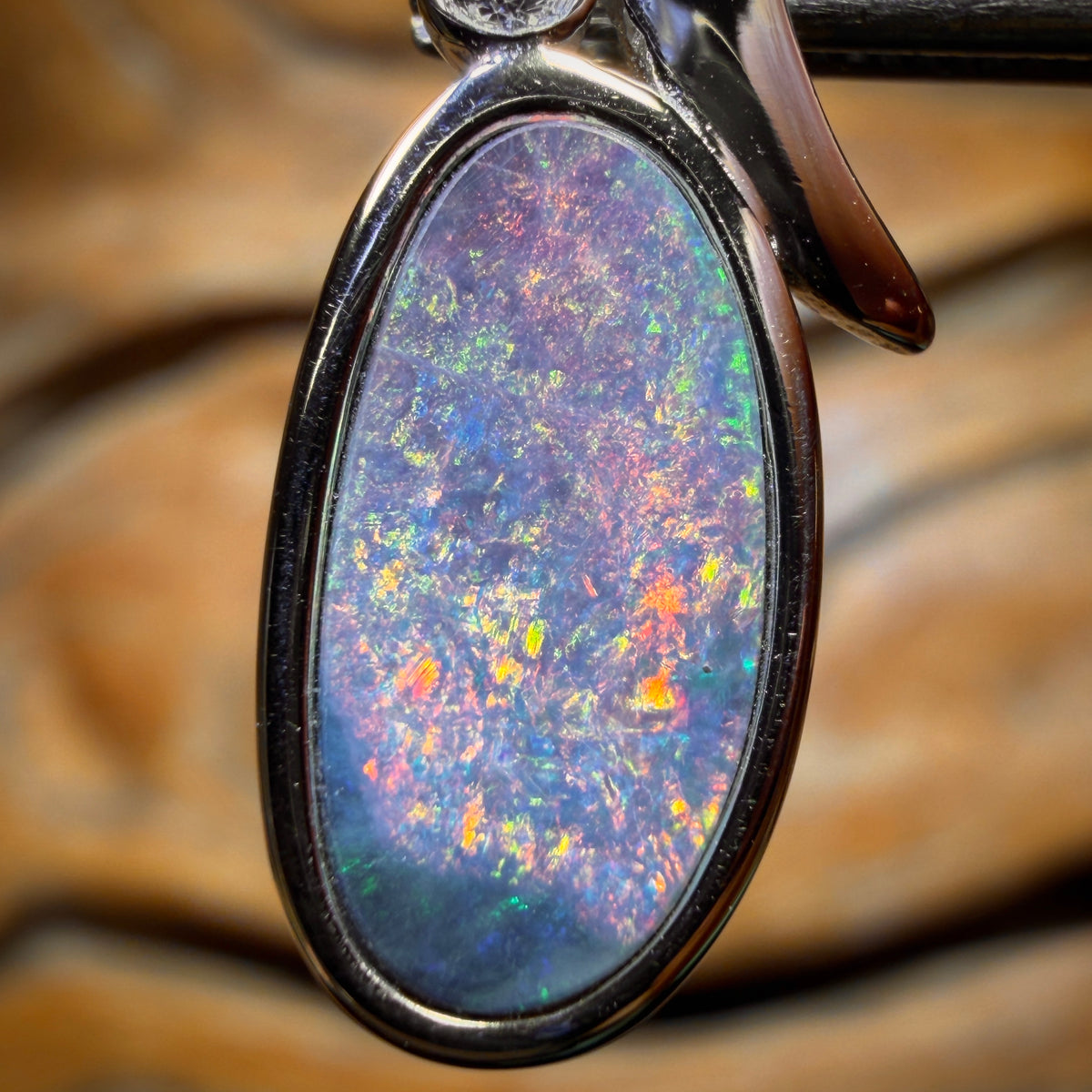 🔨 AUCTION 🔨 Sterling Silver - Queensland Boulder Opal Doublet Pendant