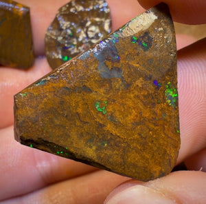 🔒74.8cts - 3x Queensland Boulder Opal Rubs. Bubble Band