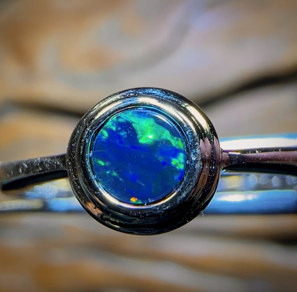 Sterling Silver - Queensland Boulder Opal Doublet Ring