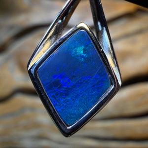 Bargain Card! Sterling Silver - Queensland Boulder Opal Doublet Pendant
