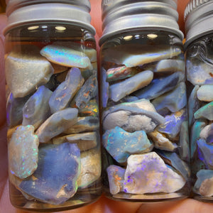 45cts Lightning Ridge Opal Rough Chip Vials. BULK LISTING
