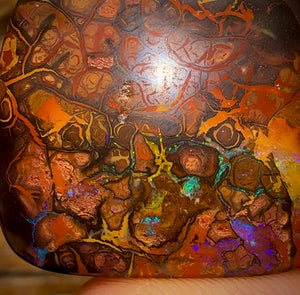 96.1cts - Artistic Tribal Yowah Nut Opal. Australian Boulder Opal