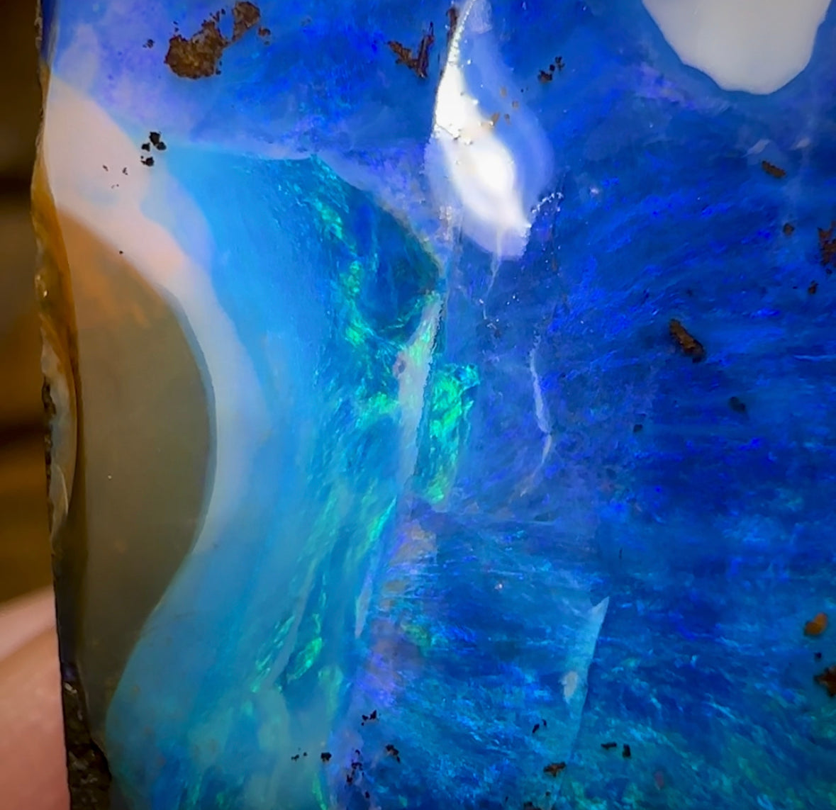 Can’t sell this online Isaac cut 30.4cts - Australian Boulder Opal Rub - Opal Whisperers