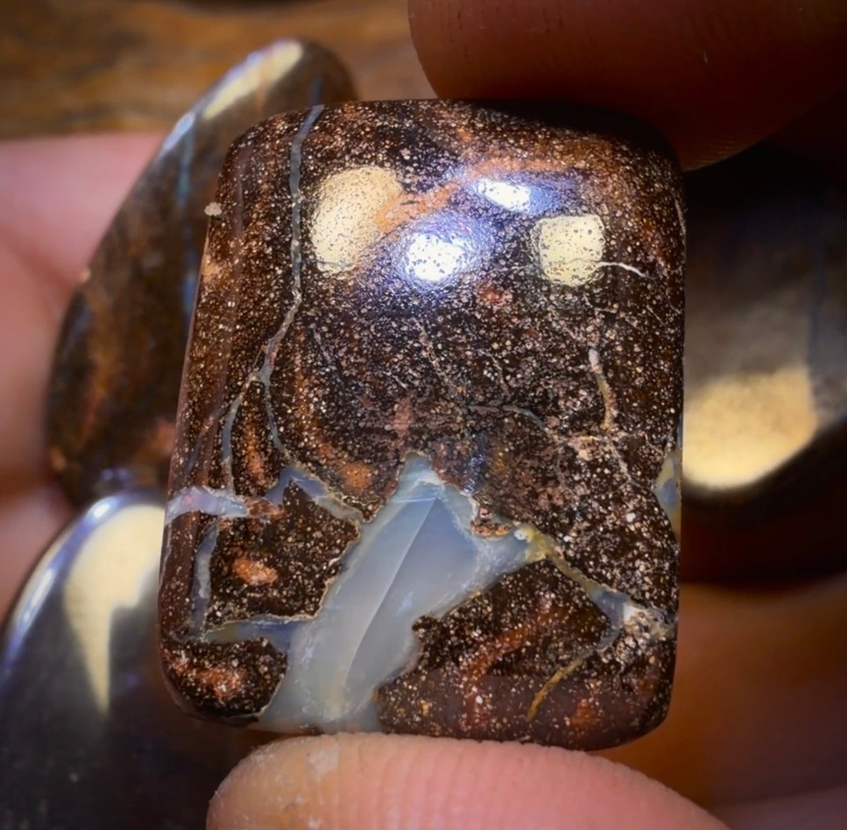 🔒 161.8cts - 5x Australian Boulder Seam Opal’s. Wholesale Dealers Parcel STEAL