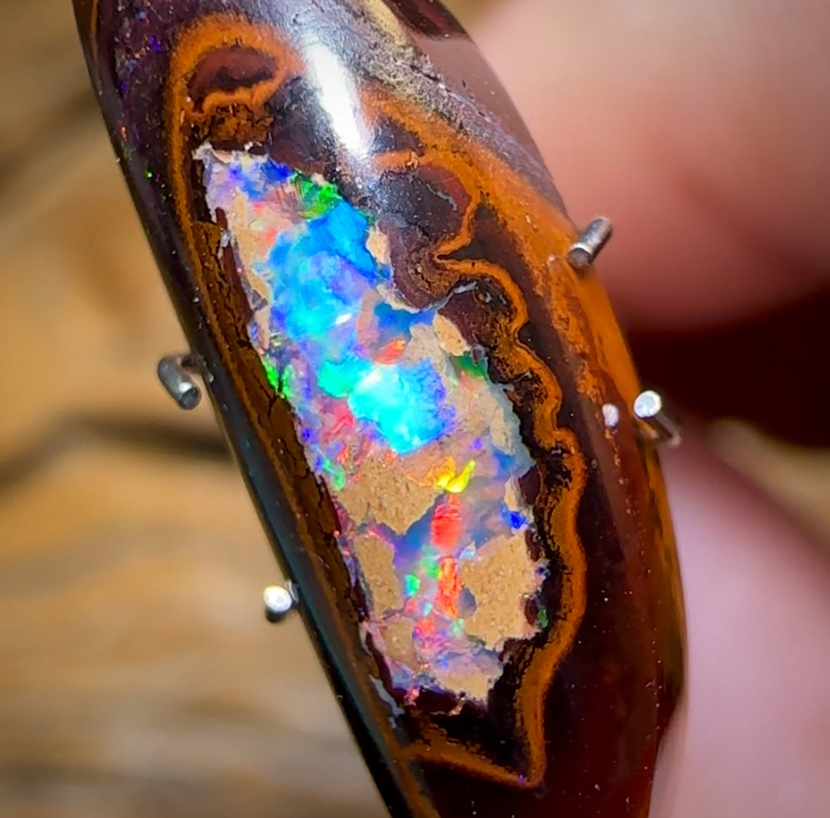 6.5cts - RARE Yowah Nut Crystal Centre Opal