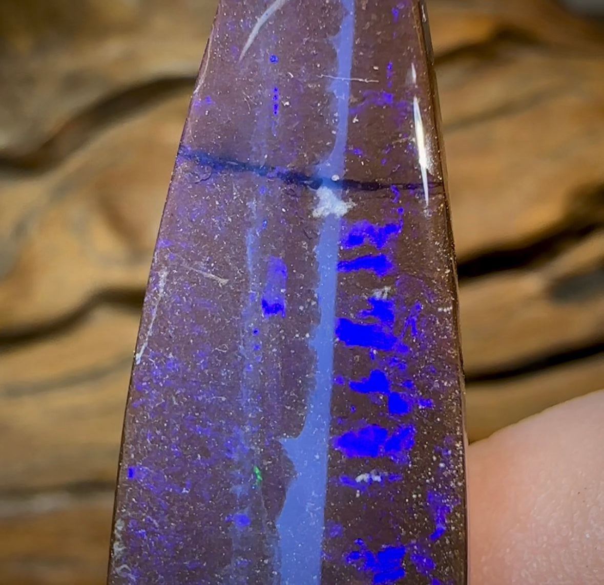 30.9cts - Bargain Solid Boulder Opal. Deep Purple - Opal Whisperers