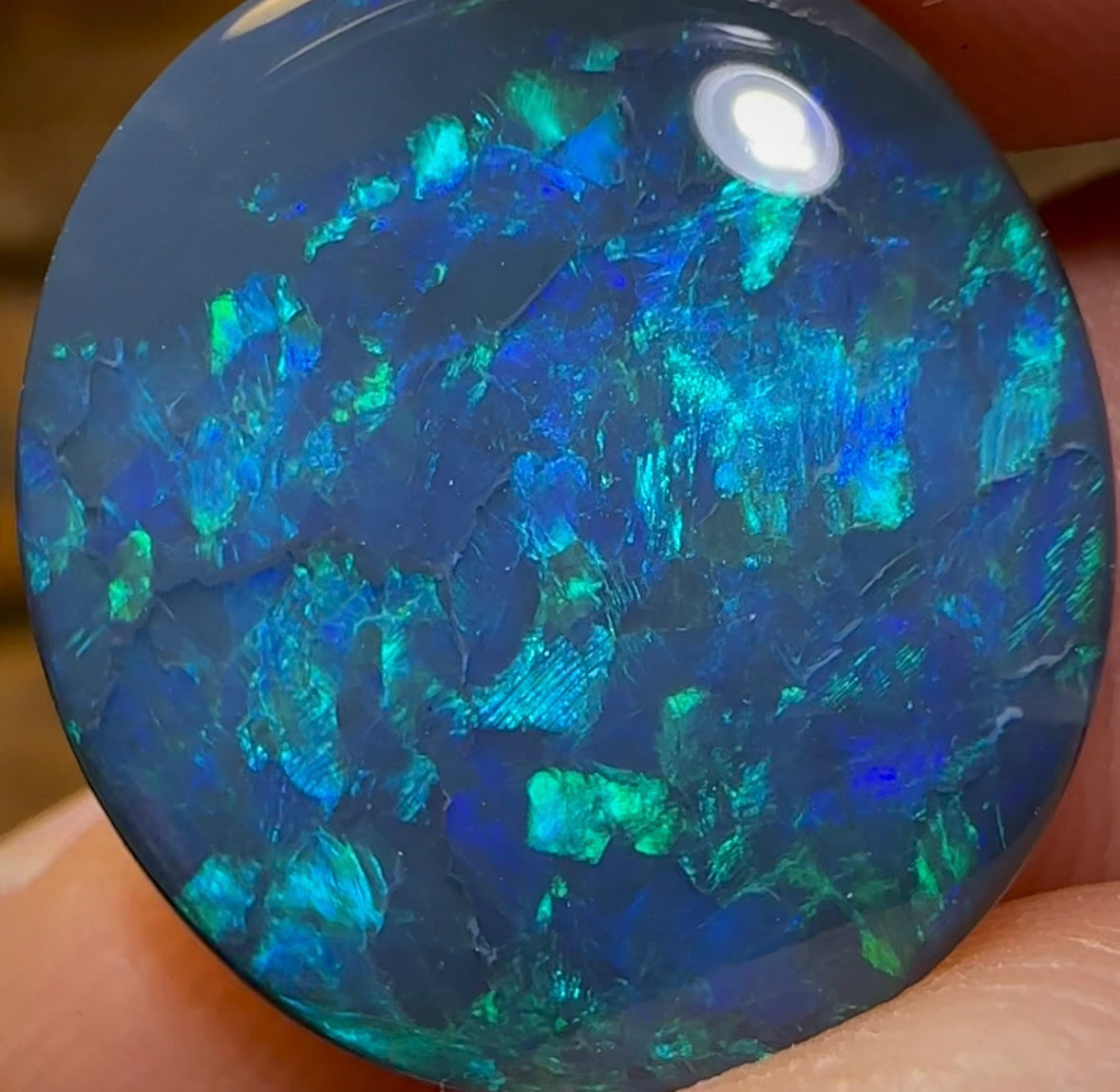 8.6cts - Australian Black Opal from Lightning Ridge - Opal Whisperers