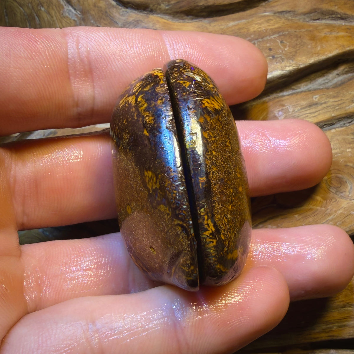 Dad Card! 293cts - Yowah Nut Crystal Centre Rub Specimen Pair
