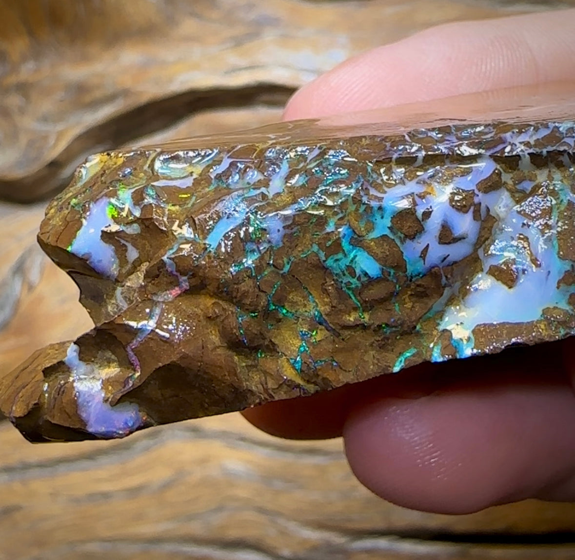 390.2cts - Australian Boulder Opal Rub - Opal Whisperers