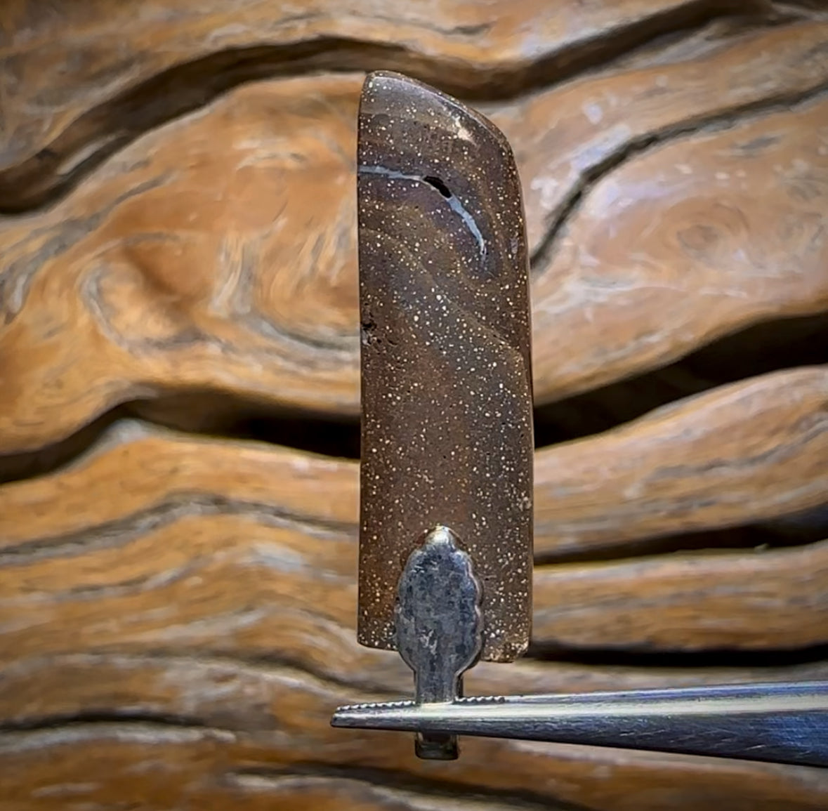 Solid “River Run” Queensland Boulder Unisex Opal Pendant