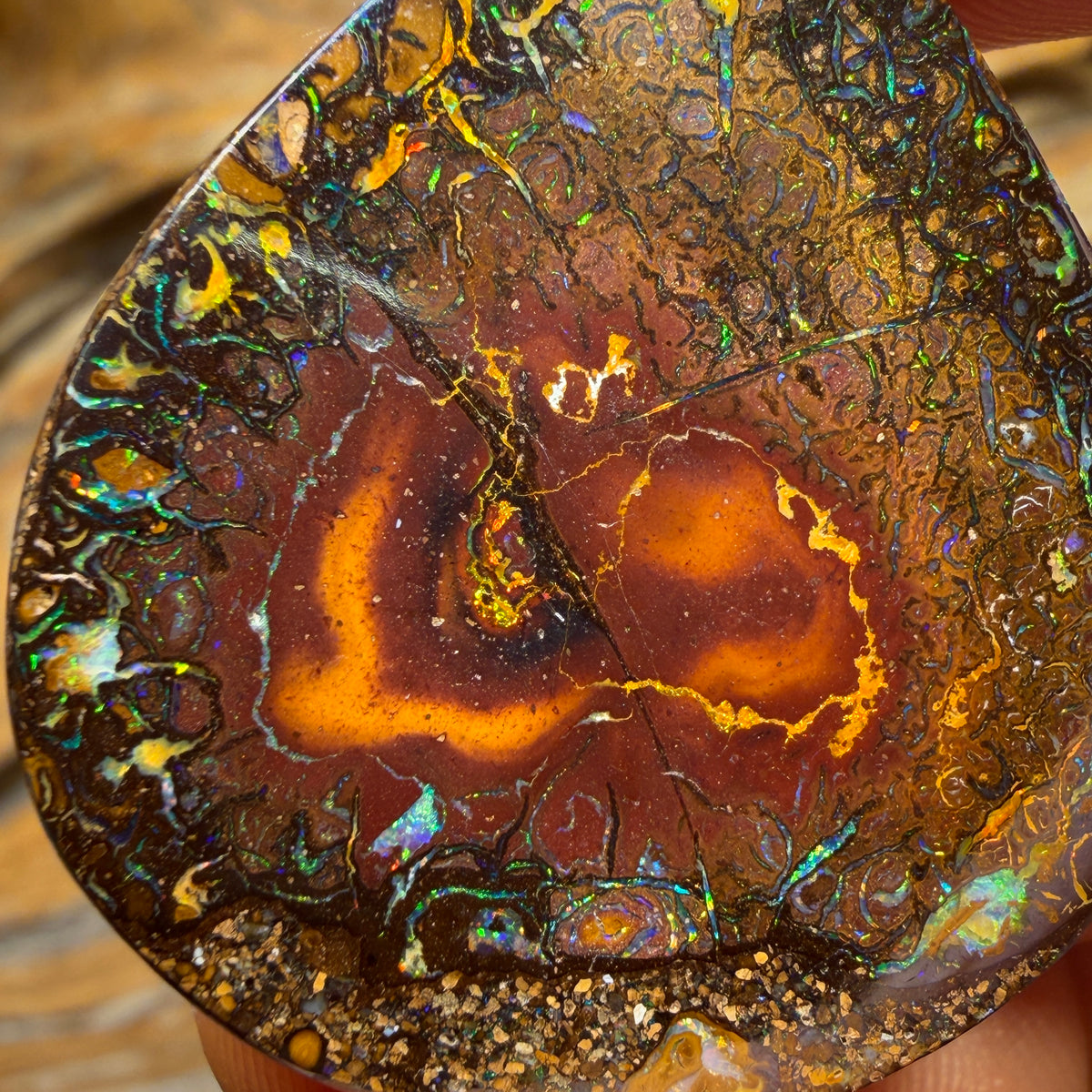 44.8cts - Electric Tribal Queensland Boulder Opal from Yowah