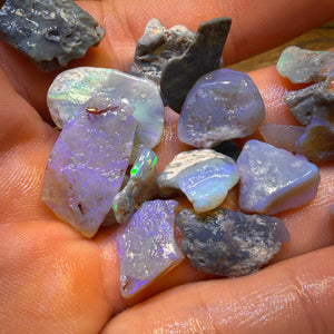 81.9cts - 21x Lightning Ridge Opal Rough Parcel