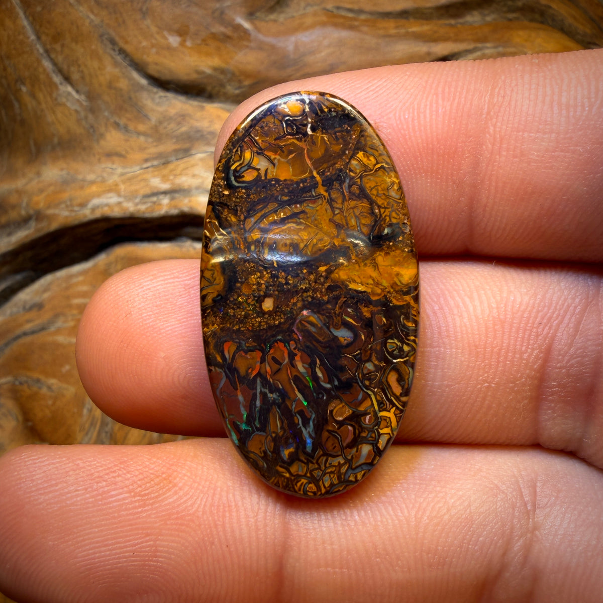 46.1cts - Tribal Yowah Nut Opal. Australian Opal Picture Stone