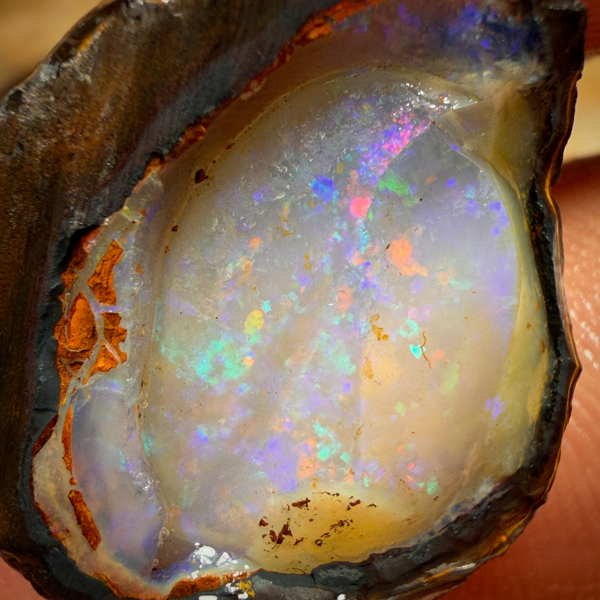 25.4cts - Yowah Nut Crystal Centre Opal Rough Piece