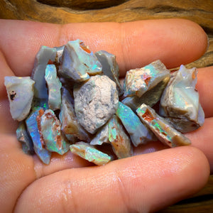 🔒102cts - 21x Lightning Ridge Opal Rough Parcel